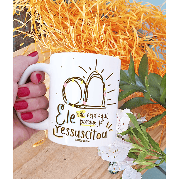 5 Artes para Caneca Páscoa Cristã Arquivo em Jpg 3