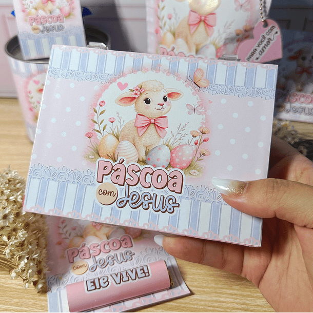 Arquivo de Corte Mimos Páscoa Leão e o Cordeiro em Pdf  1