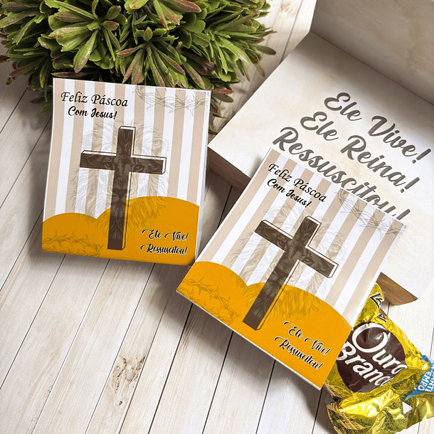 Arquivo de Corte Páscoa Cristã Ele Vive Mimos  em Pdf 2