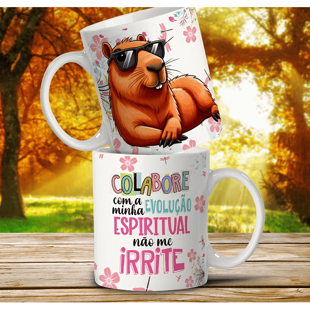 11 Artes para Caneca Capivara debochada Arquivo em Editável 5