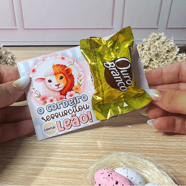 Arquivo de Corte Mimos Páscoa Leão e o Cordeiro em Pdf  10
