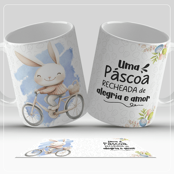 12 Artes para Caneca Páscoa Coelhinhos Arquivo em Jpg 12