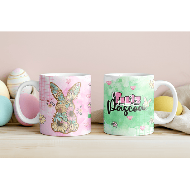 12 Artes para Caneca Páscoa Aquarela Arquivo em Jpg 2