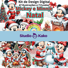 Kit Digital Turma do Mickey Natal  Png 