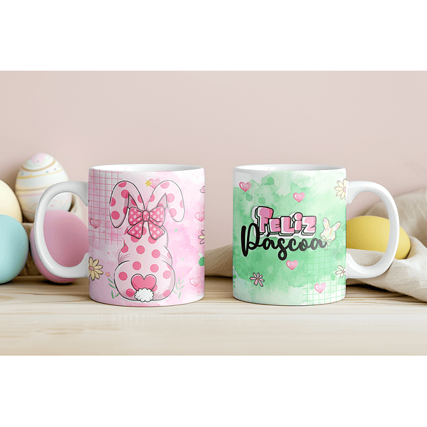 12 Artes para Caneca Páscoa Aquarela Arquivo em Jpg 4