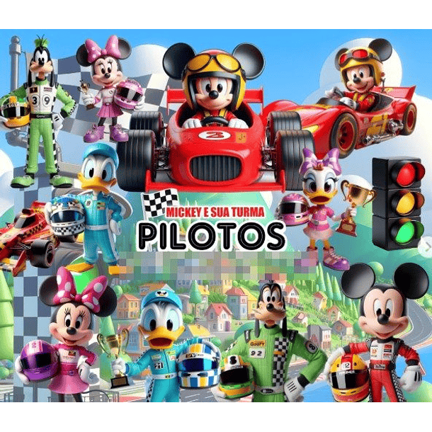 Kit Digital Mickey Piloto Png