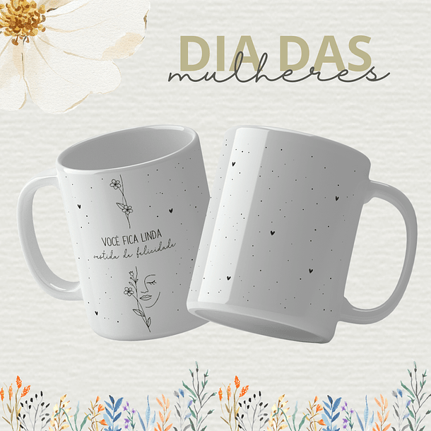 14 Artes para Caneca Dia das Mulheres Arquivo Editável 12