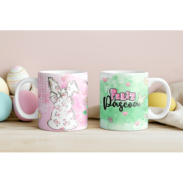 12 Artes para Caneca Páscoa Aquarela Arquivo em Jpg 9