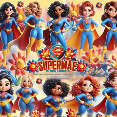 Kit Digital Dia das Mães Super Mãe Png 