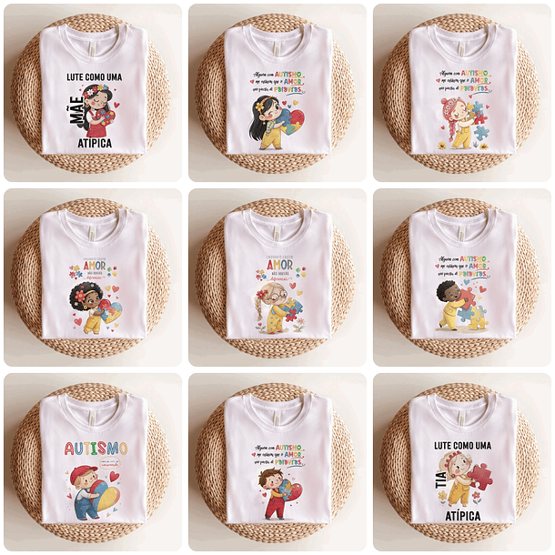 20 Artes para Caneca e Camisa Autismo As peças se encaixam Arquivo Editável  2