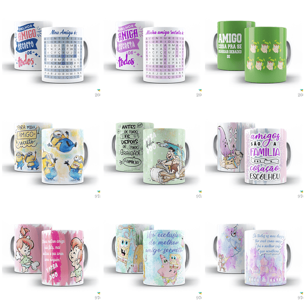 29 Artes para Caneca Amigo Secreto Arquivo Editável  1