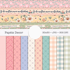 Kit Digital Fé Menina Frases Png 