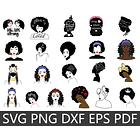 Kit Digital Mulher Afro Black Png  2