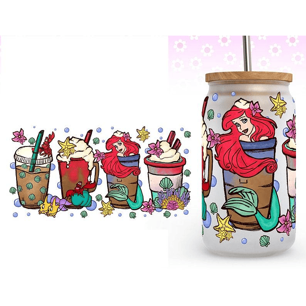 500 Artes para Copo Tampa de Bambu Café Gelado Copo de Vidro Coffe Glass Arquivo em Png  9