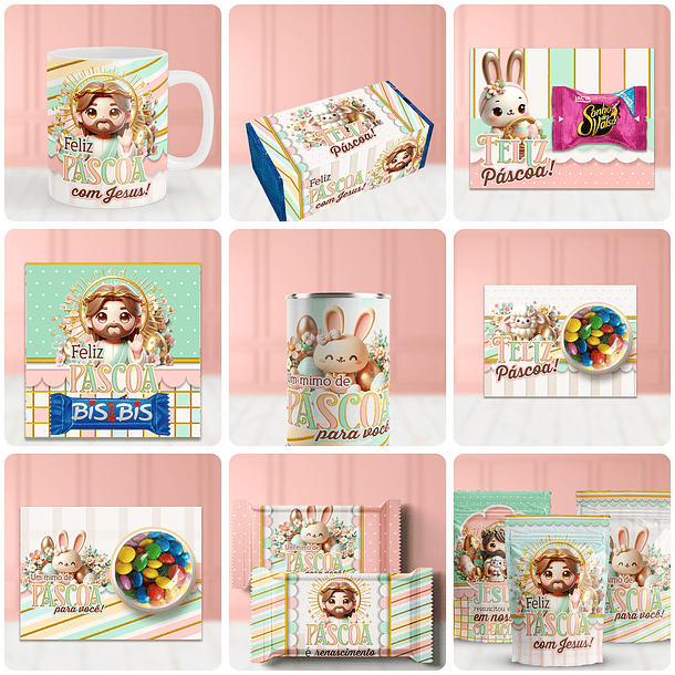 Arquivos Prontos Páscoa Cristã e Coelhinhos Arquivo em Pdf