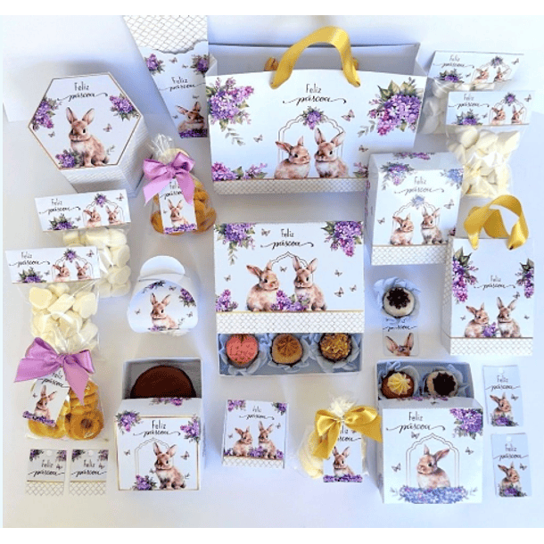 Arquivos Prontos para Embalagens Páscoa 3 em 1  Arquivo em Pdf  1