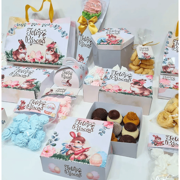 Arquivos Prontos para Embalagens Páscoa 3 em 1  Arquivo em Pdf  10