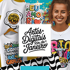 Kit Digital Frases Cidade do Rio de Janeiro RJ em Png