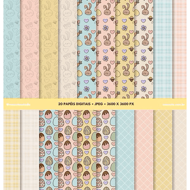 Arquivos de Corte Páscoa Coelhinho Arquivo em Pdf  13