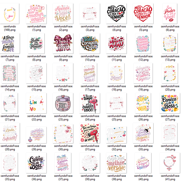 Kit Digital Frases Dia das Mulheres Motivaciaonal em Png  19