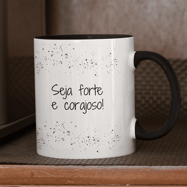 Arte para Caneca Leão de Judá Seja forte e Corajosa Arquivo em Jpg 2