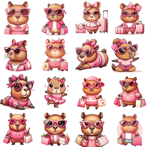 Kit Digital Capivara Me Mimei em Png 2