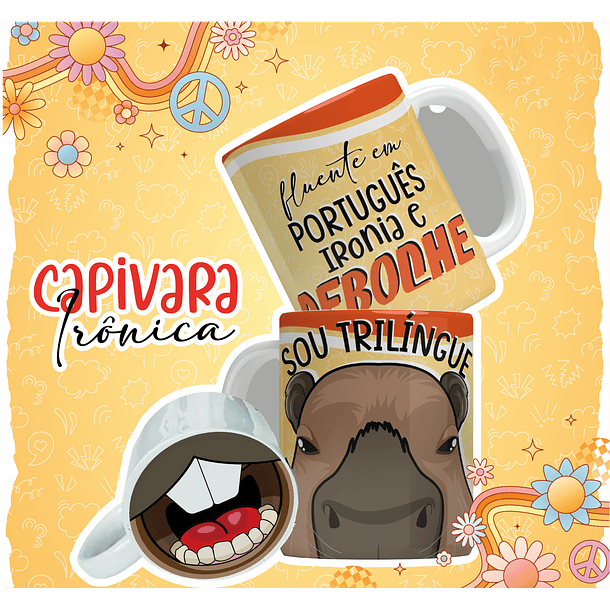 12 Artes para Caneca Capivara Debochada Arquivo em Jpg 9