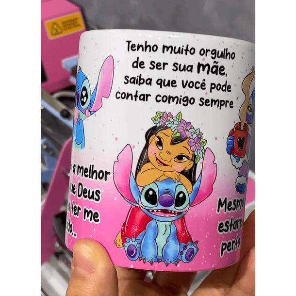 Arte para Caneca Stitch Filha Você foi a melhor coisa que Deus poderia ter me dado... Arquivo em Jpg 3