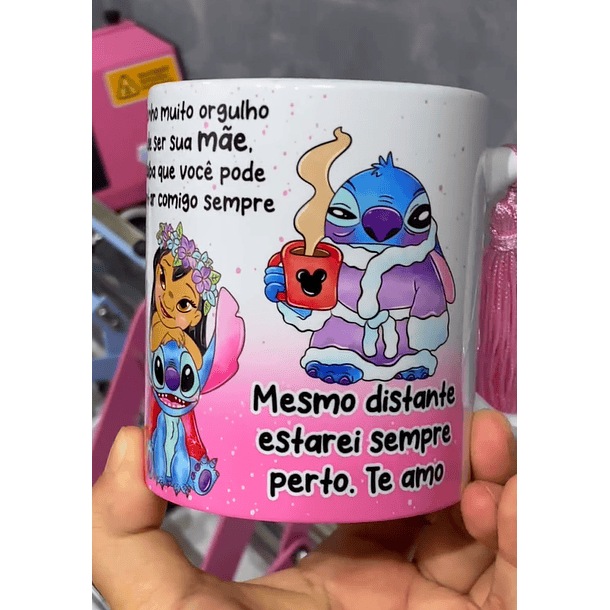 Arte para Caneca Stitch Filha Você foi a melhor coisa que Deus poderia ter me dado... Arquivo em Jpg 4