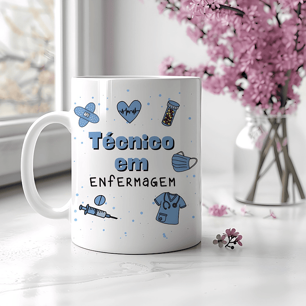 Arte para Caneca Profissão Tecnico de Enfermagem Arquivo em Jpg 