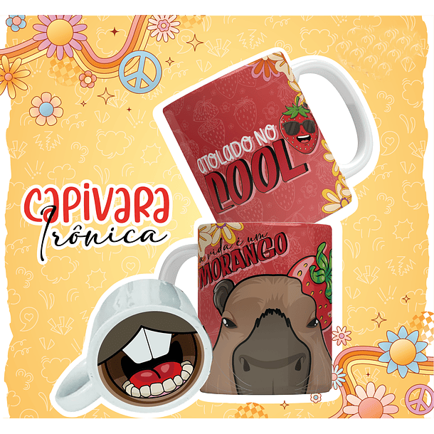 12 Artes para Caneca Capivara Debochada Arquivo em Jpg 11