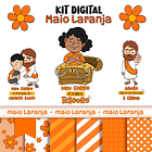 Kit Digital Maio Laranja Png  1