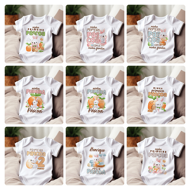 20 Artes para Body Páscoa Arquivo Editável  2