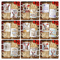 21 Artes para Caneca E Body Páscoa Arquivo Editável