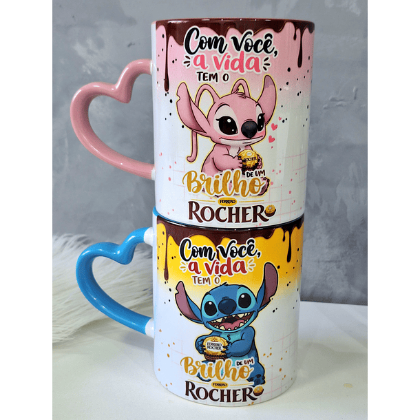 15 Artes para Caneca Stitch Amor de Chocolate Arquivo em Jpg 2