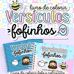 Kit Digital Livro de Colorir Versiculos Fofinhos em Pdf