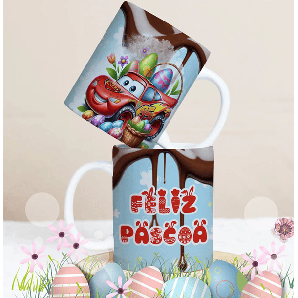 27 Artes para Caneca Páscoa Personagens Arquivo Editável 27