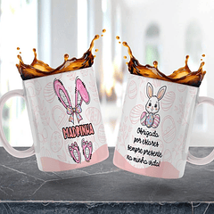 4 Artes para Caneca Estampa Padrinhos Páscoa em Jpg 