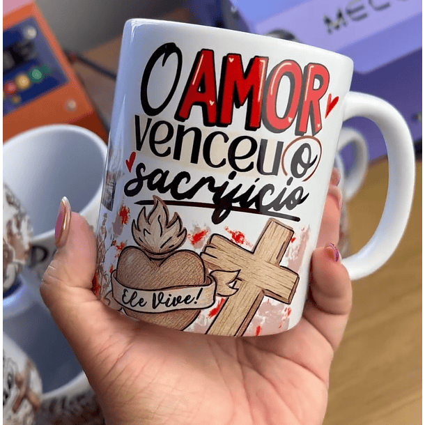 19 Artes para Caneca Páscoa Jesus Cristã Arquivo em Jpg 6