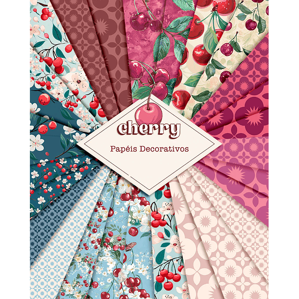 Kit Digital Cherry Cerejas Arquivo em Png 2