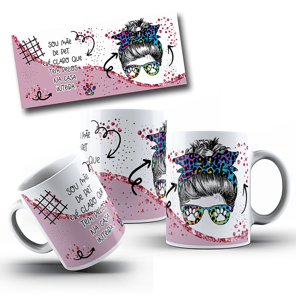 9 Artes para caneca Dia das Mães Sou Mae E É Claro Que em Png  2