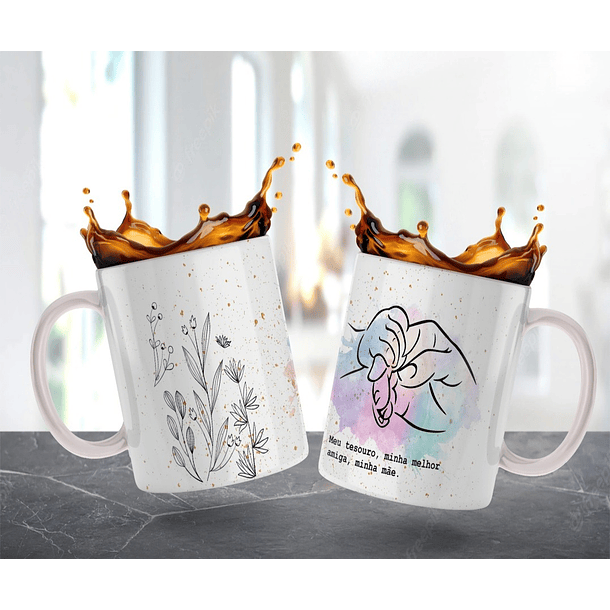 10 Artes para Caneca Dia das Mãe Minimalista em Jpg  2