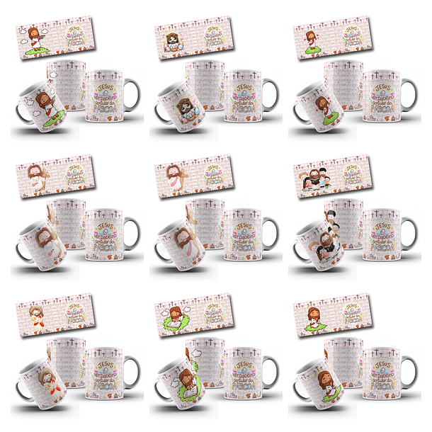 110 Artes para Caneca Pascoa Coelhinhos Jesus e Personagem Arquivo em Jpg 12