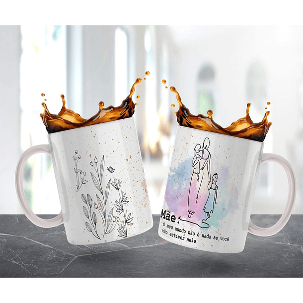10 Artes para Caneca Dia das Mãe Minimalista em Jpg  7