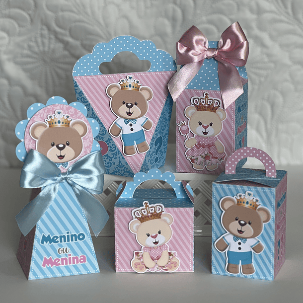 Arquivos de Corte Mimos Festa Chá Revelação rosa e azul 1