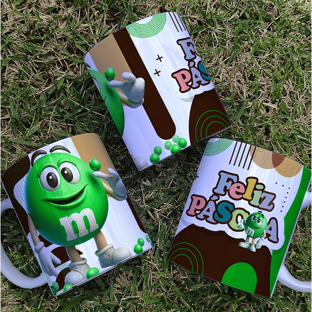 9 Artes para Canecas MMs Páscoa 3D Arquivo em Jpg 2