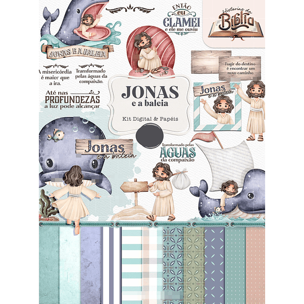 Kit Digital Combo História da Bíblia (Daniel + Jonas + Moisés) Arquivo em Png 3
