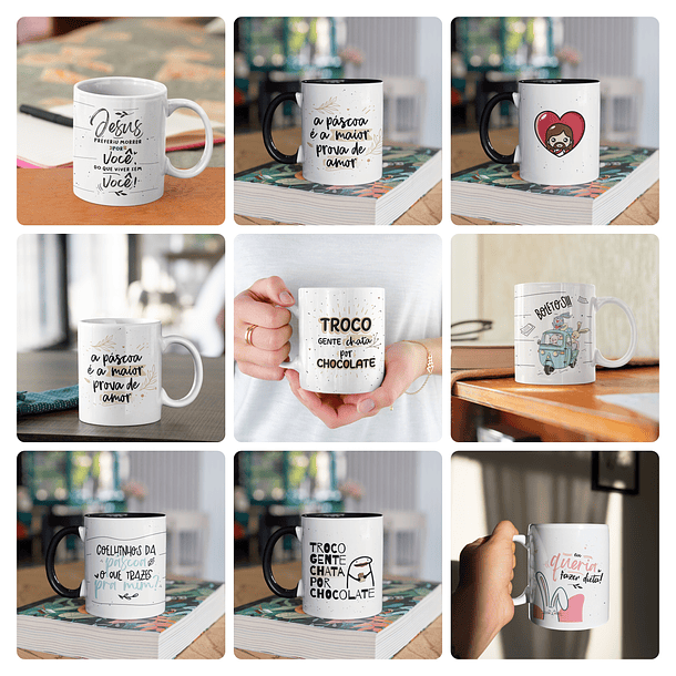 15 Artes para Caneca Páscoa Arquivo em Jpg 2