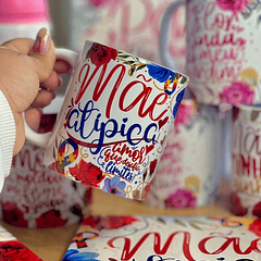 18 Artes para Caneca Dia das Mães Floral Arquivo em Jpg