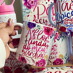 18 Artes para Caneca Dia das Mães Floral Arquivo em Jpg